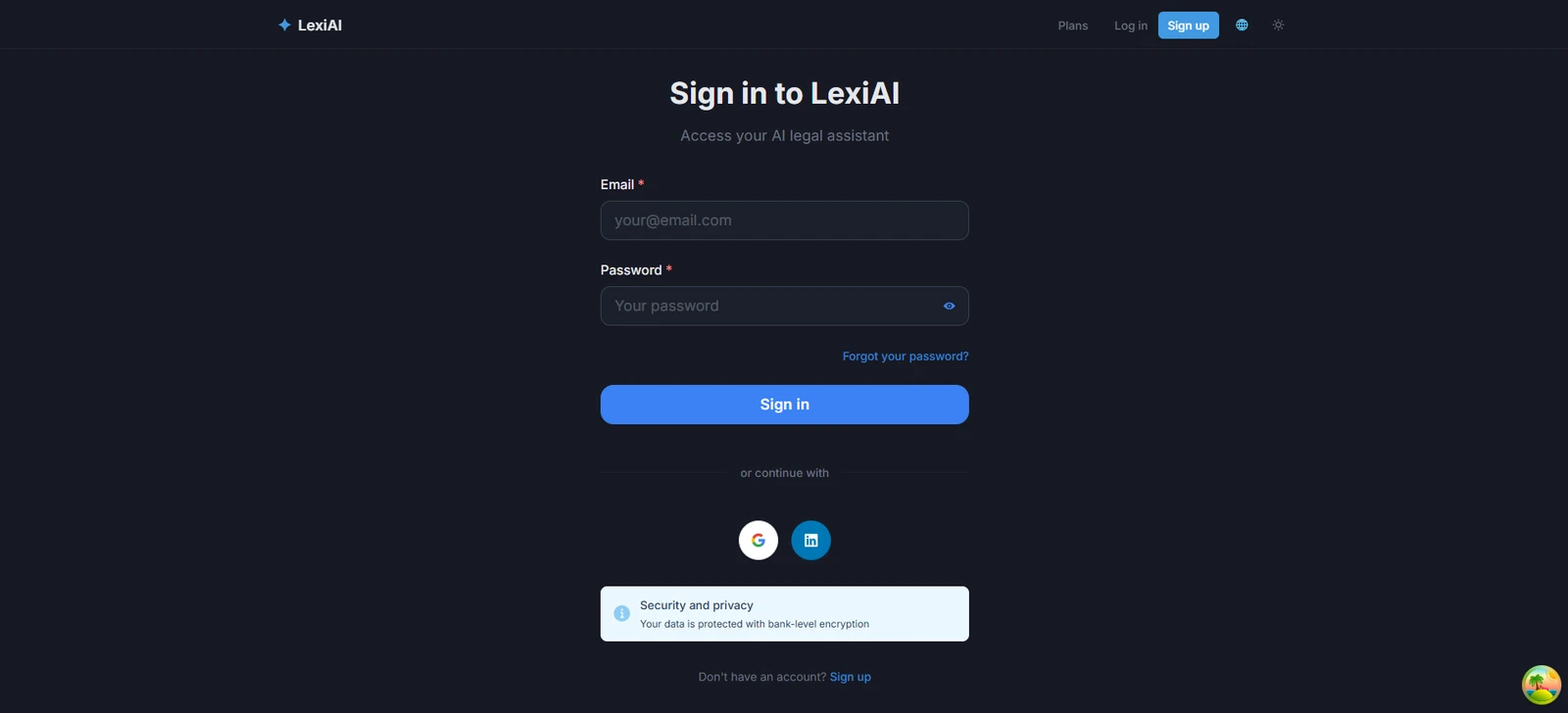 Pantalla de login de Smart Advisor App – SaaS legal con IA